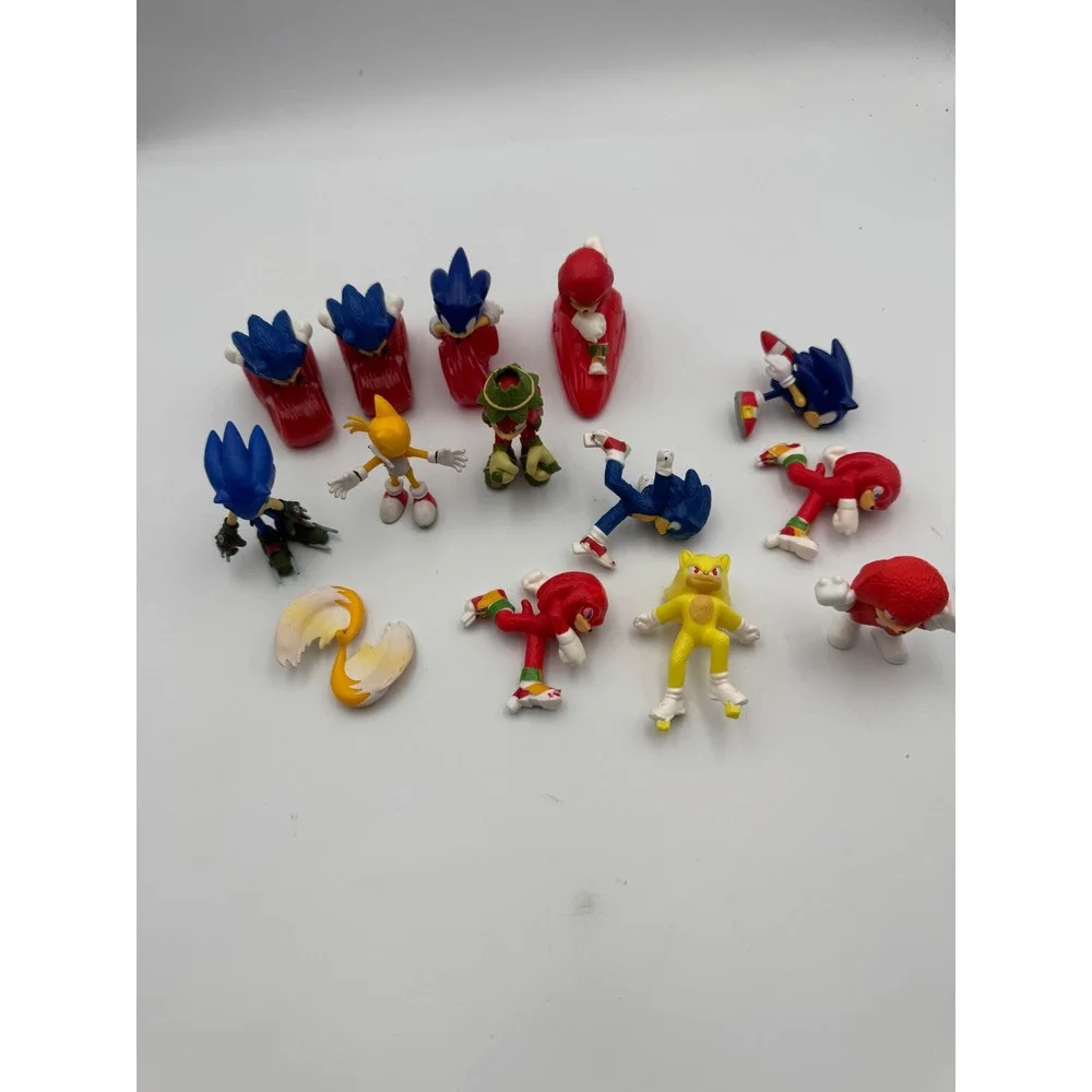 Sonic‎ the Hedgehog Figure Lot Jakks Pacific McDonald's 2021 Tails Knuckles SEGA